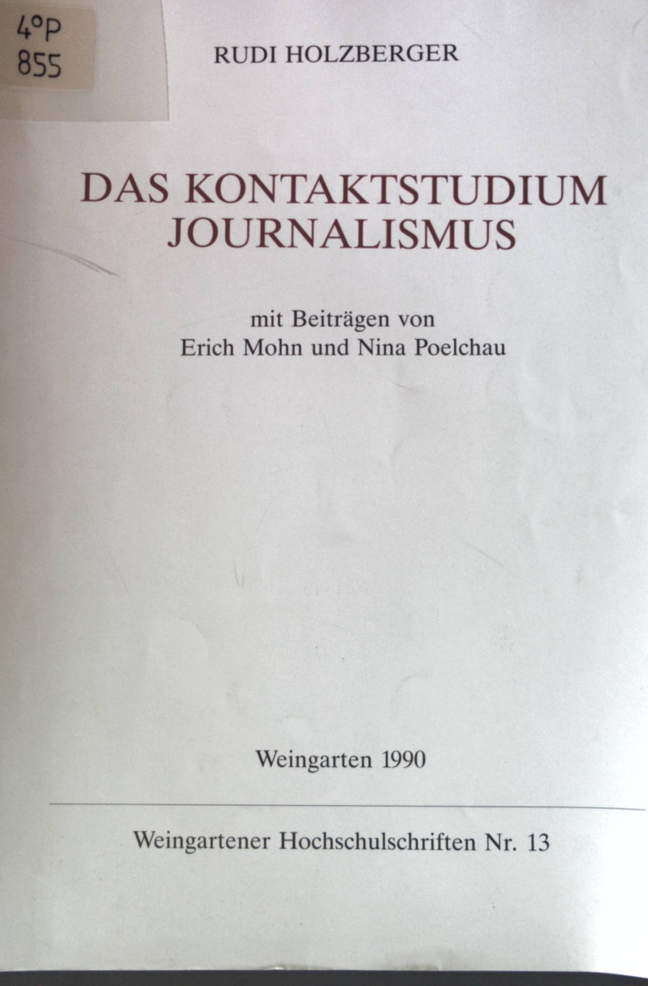 Das Kontaktstudium Journalismus