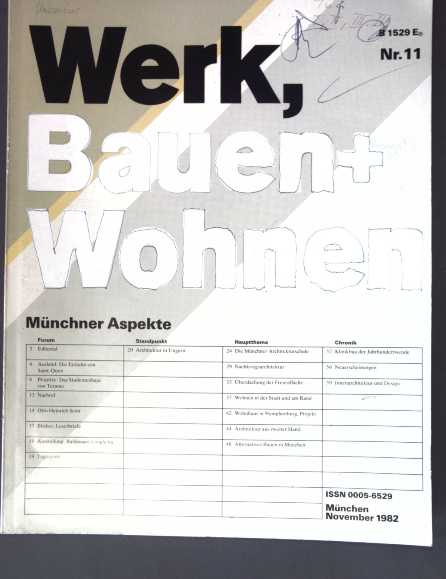 Münchner Aspekte - in: Heft 11 Werk Bauen + Wohnen