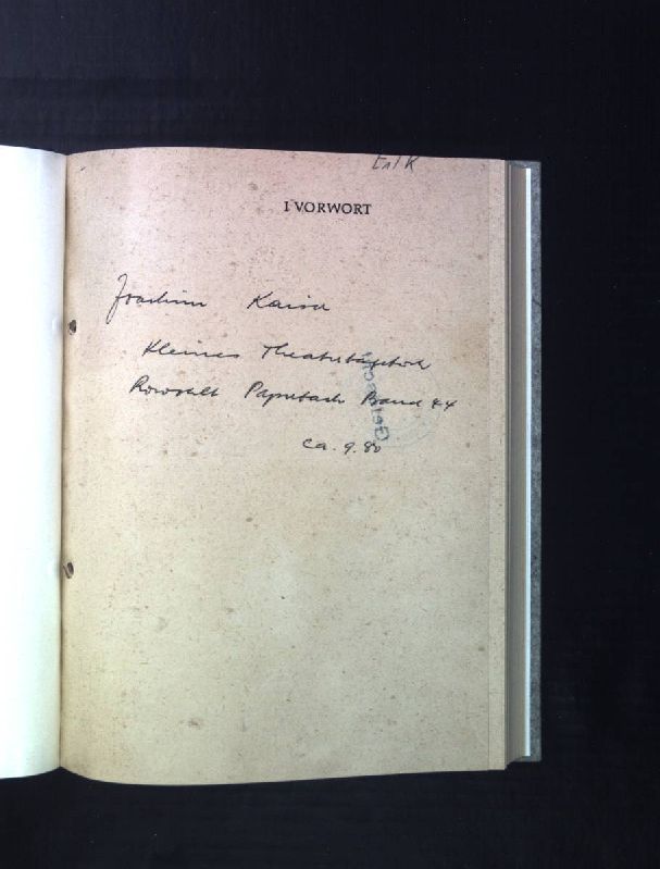 Kleines Theaterbuch