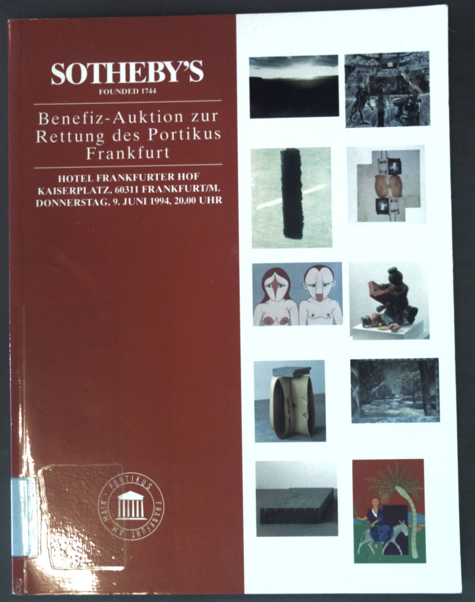Sotheby's. Benefiz-Auktion zur Rettung des Portikus Frankfurt
