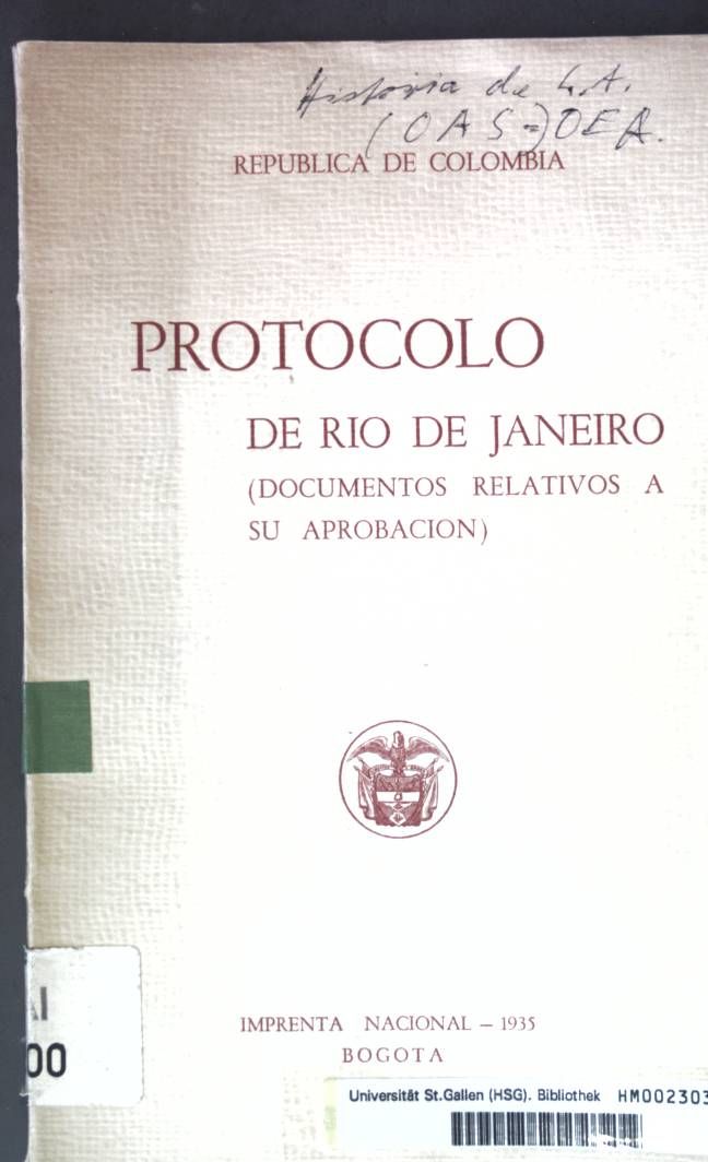 Protocolo de Rio de Janeiro (Documentos relativos a su aprobacion)
