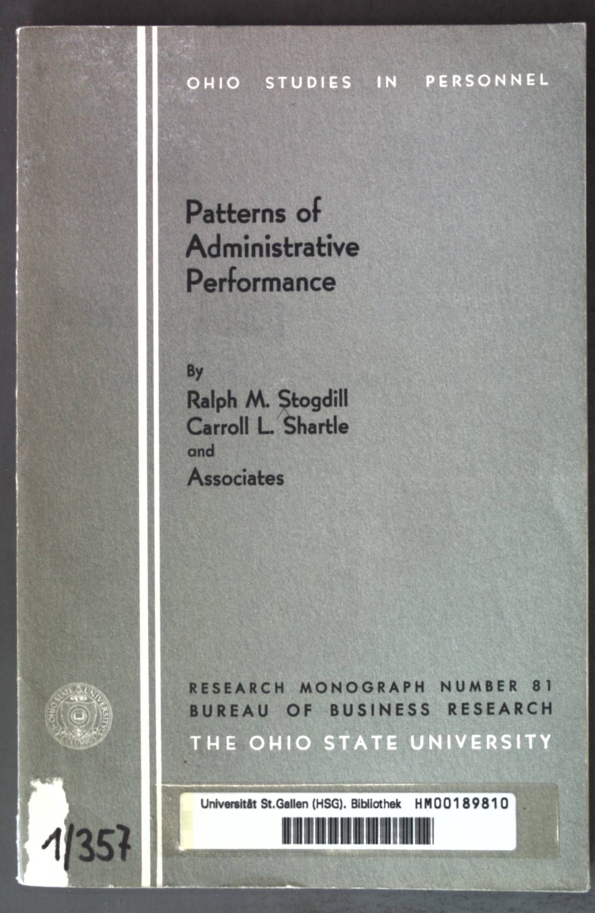 Patterns of Administrative Performance