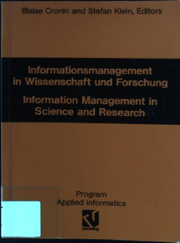 Informationsmanagement in Wissenschaft und Forschung = Information management in science and research