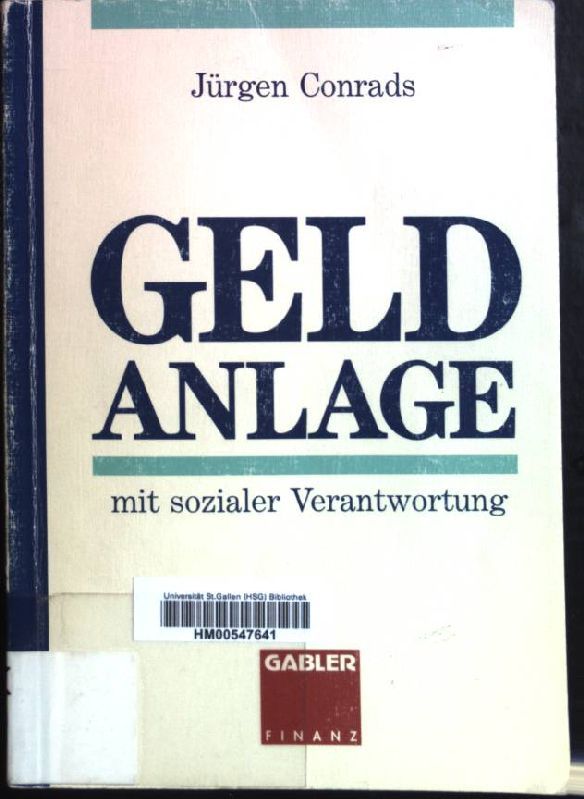 Geldanlage mit sozialer Verantwortung