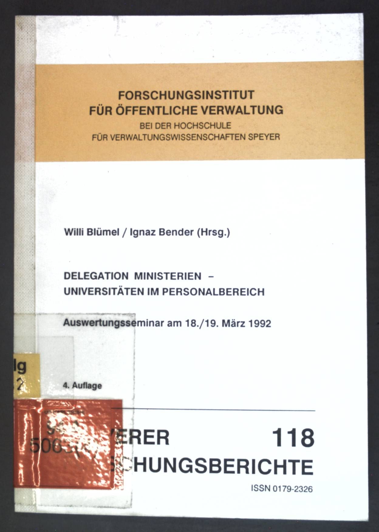 Delegation Ministerien, Universitäten im Personalbereich