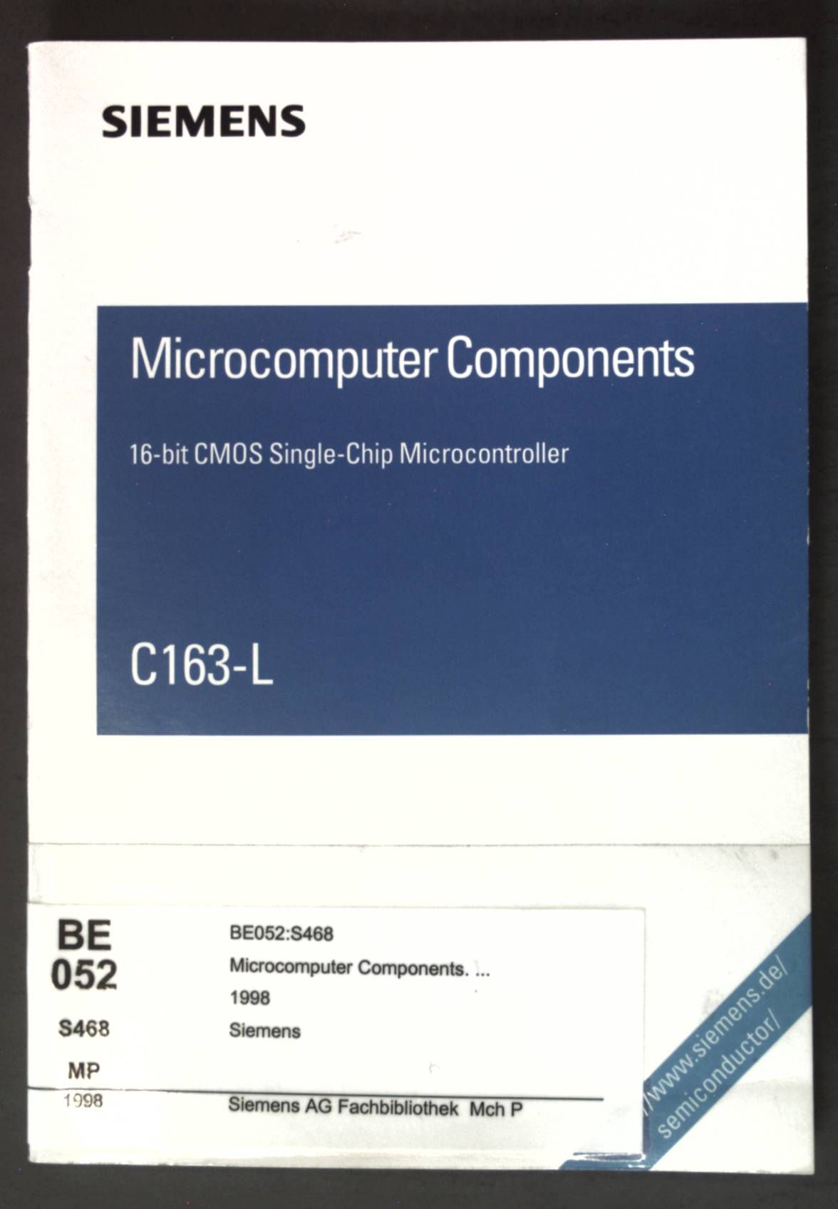 Microcomputer Components: 16-bit SMOS Single-Chip Microcontroller C163-L