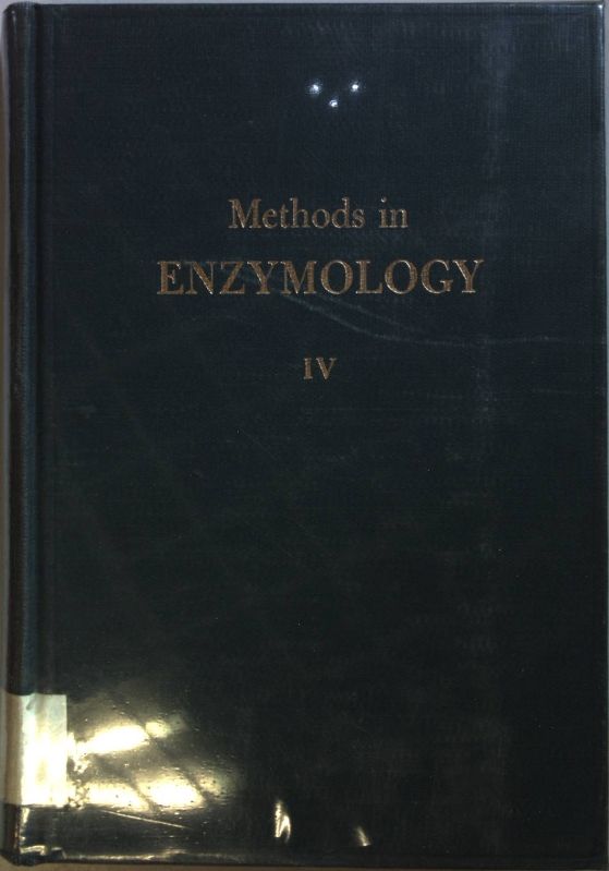 Methods in Enzymology: VOL. IV: Special Techniques for the Enzymologist