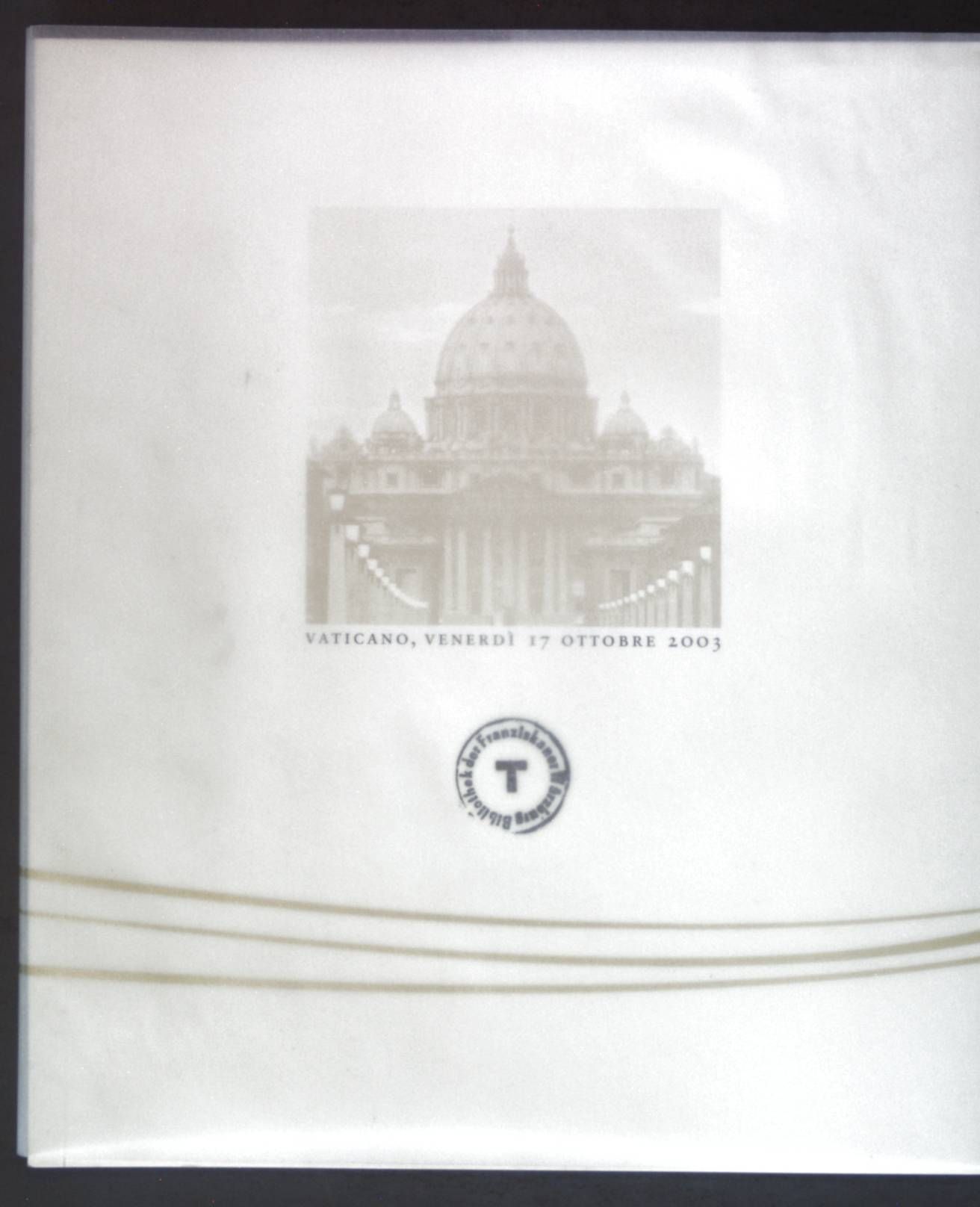Vaticano, Venerdi 17 Ottobre 2003