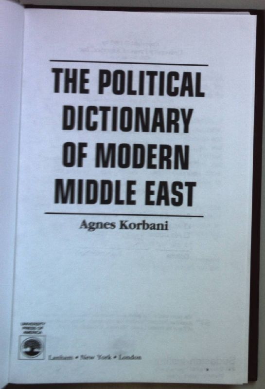 The Political Dictionary of Modern Middle East