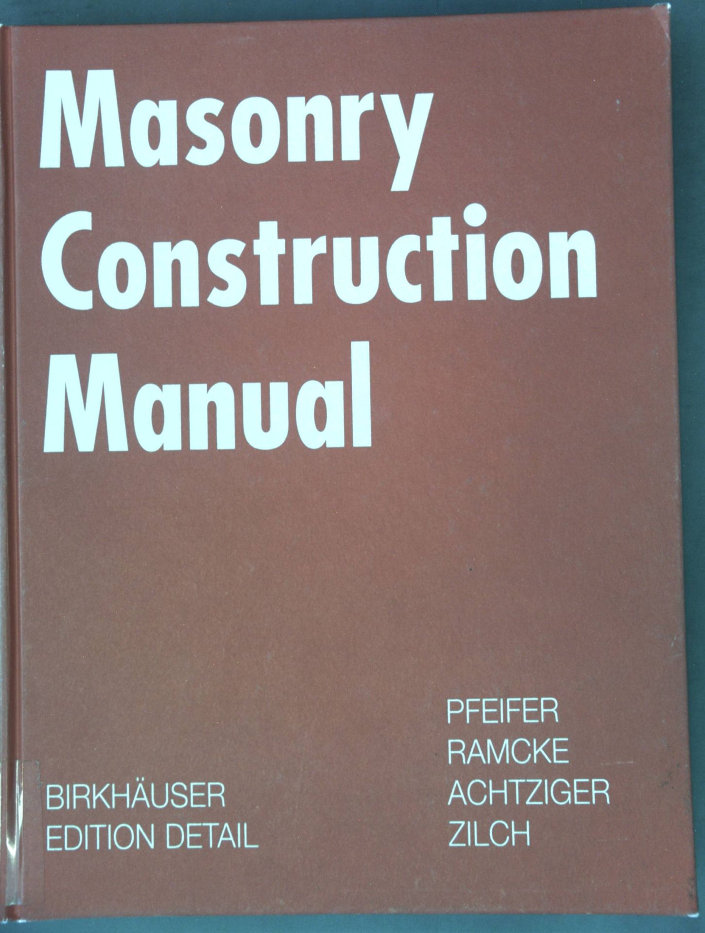Masonry Construction Manual