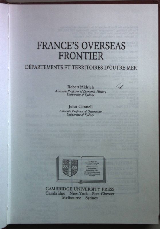 France's Overseas Frontier: Départements et territoires d'outre-mer