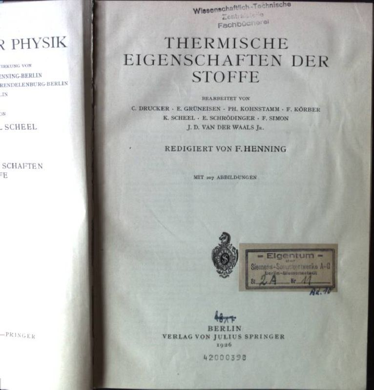 Thermische Eigenschaften der Stoffe