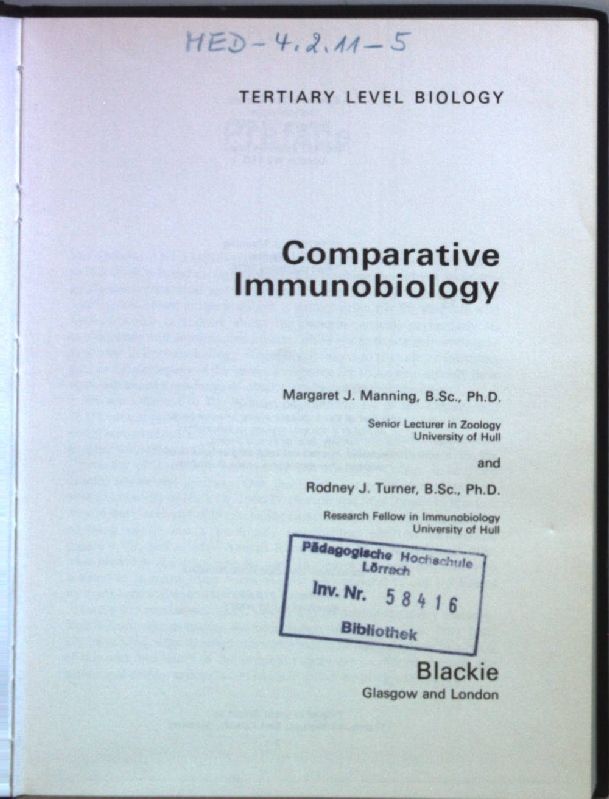 Comparative Immunobiology