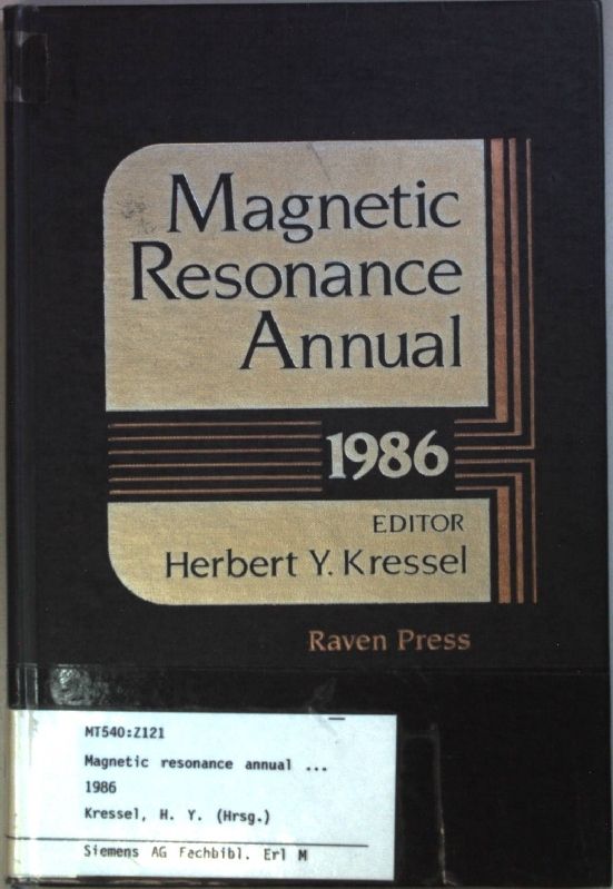 Magnetic Resonance Annual - 1986