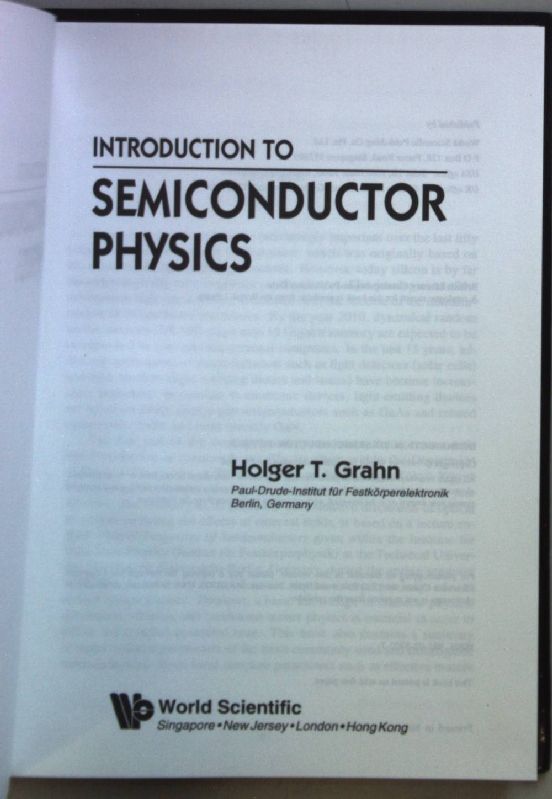 Introduction to Semiconductor Physics
