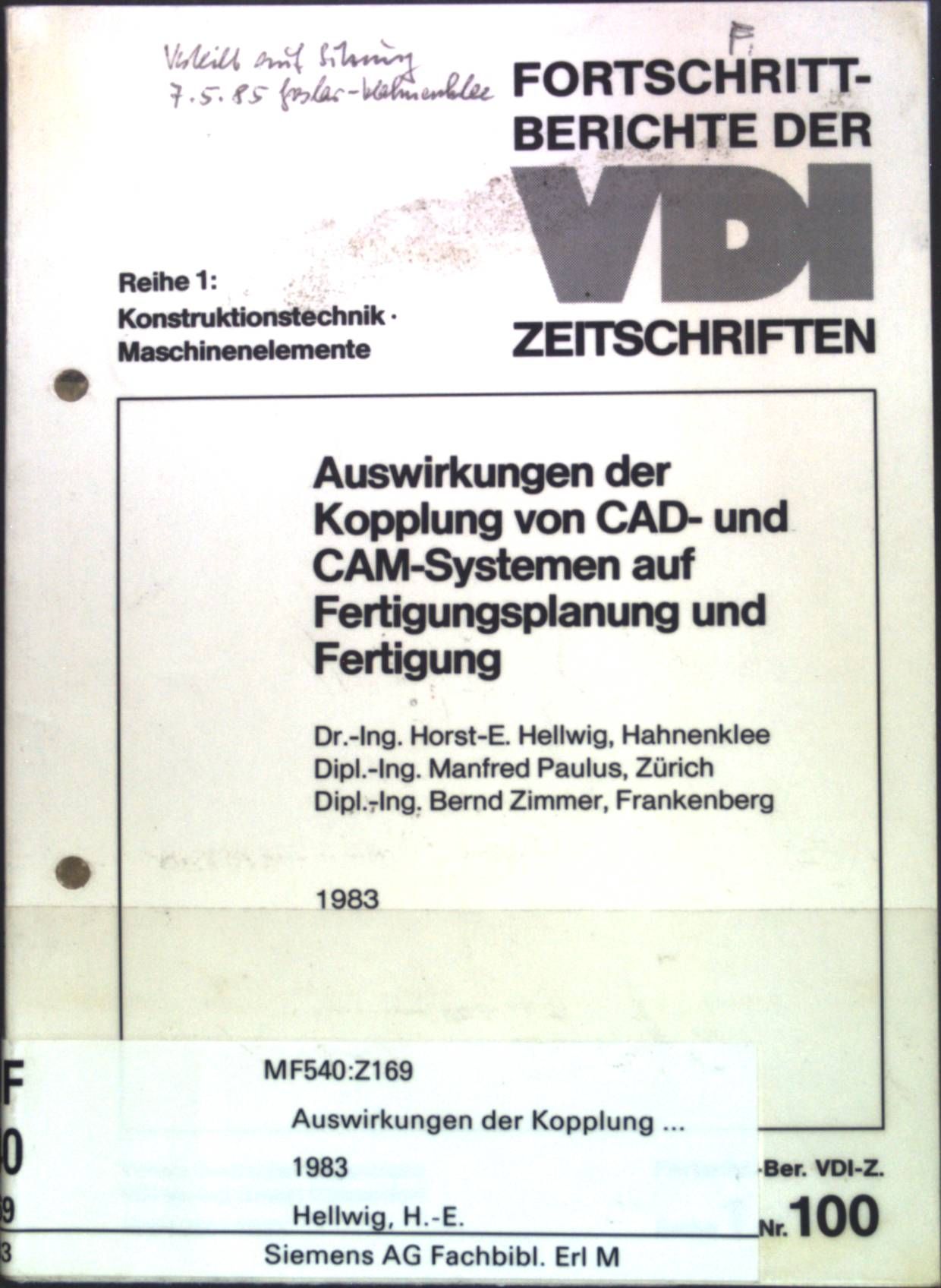 Auswirkungen der Kopplung von CAD- und CAM-Systemen auf Fertigungsplanung und Fertigung