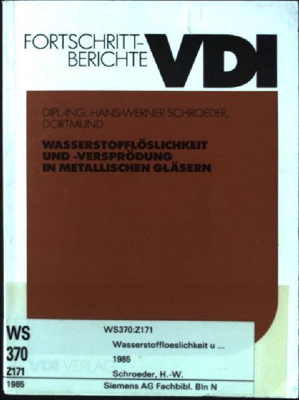 Wasserstofflöslichkeit und -versprödung in metallischen Gläsern