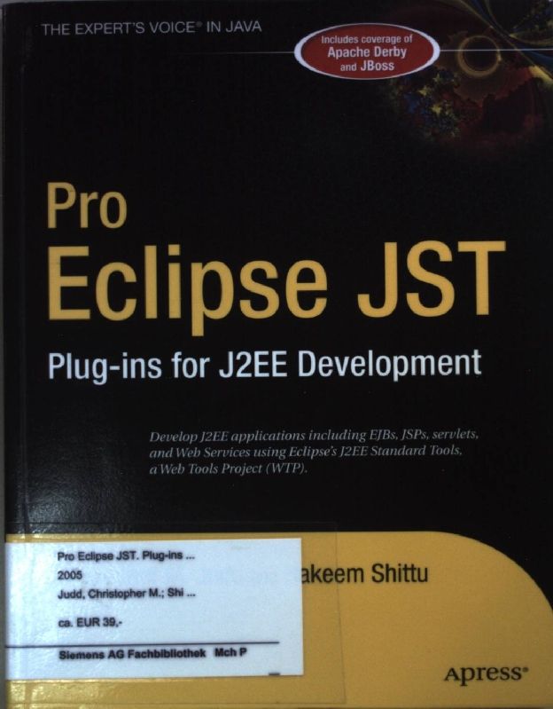 Pro Eclipse JST: Plug-ins for J2EE Development