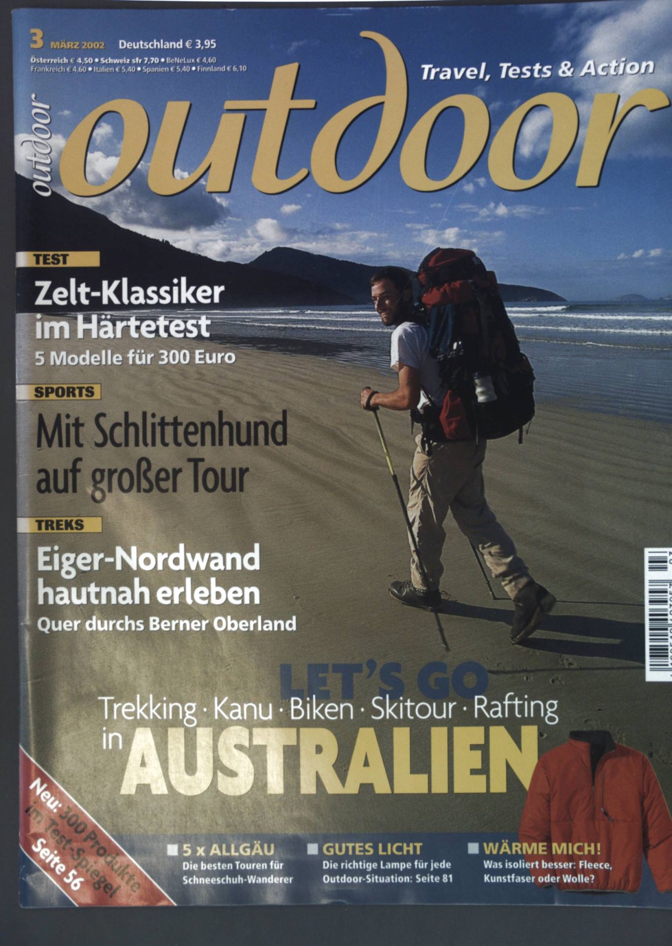Zelt-Klassiker im Härtetest, 5 Modelle für 300 Euro - in: Heft 2/2002 Outdoor - Travel, Tests & Action