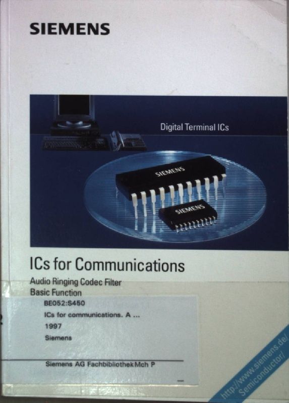 ICs for Communications: Audio Ringing Codec Filter Basic Function - ARCOFI-BA - PSB 2161 Version 1.1: User's Manual 11.97