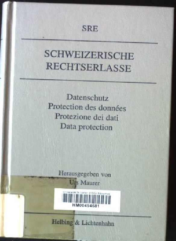 Datenschutz = Protection des données