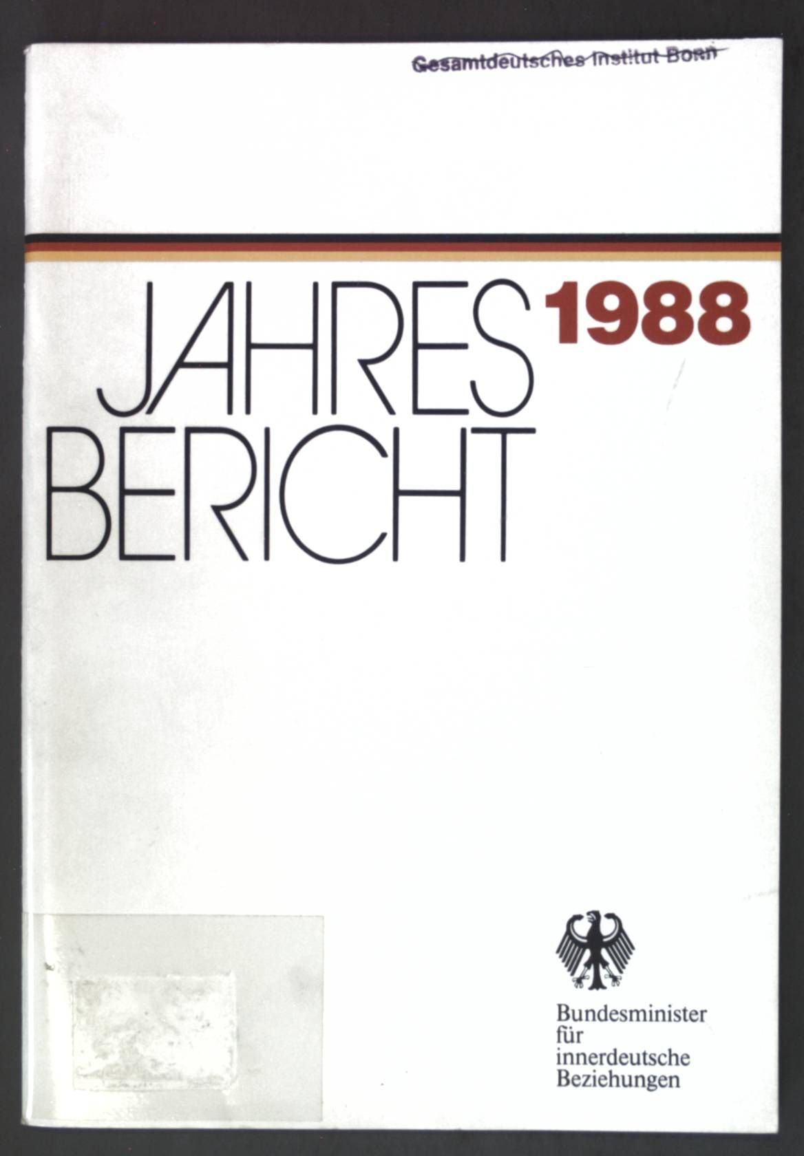 Jahresbericht 1988