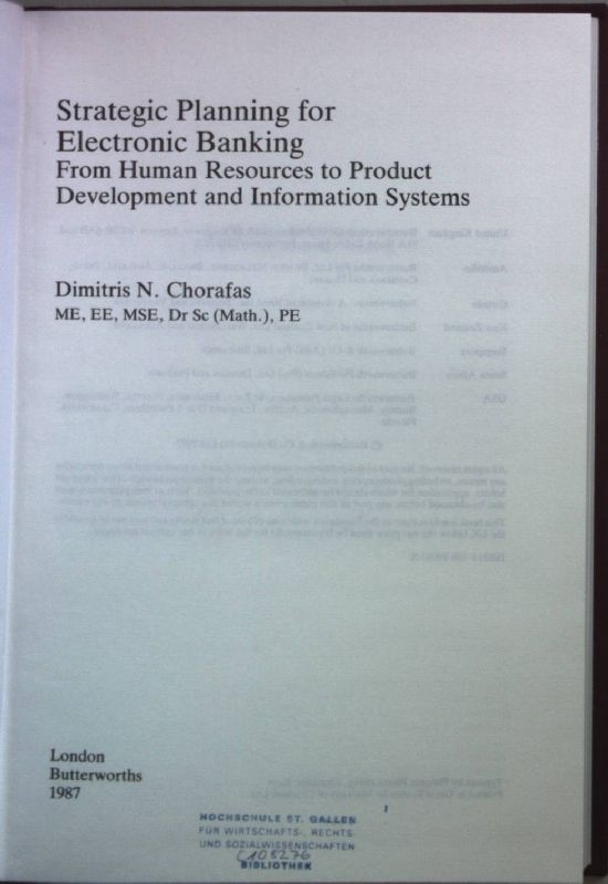 Strategic Planning for Electronic Banking: From Human Resources to Product Development and Information Systems