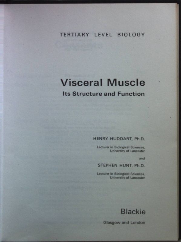 Visceral Muscle: Its Structure and Function