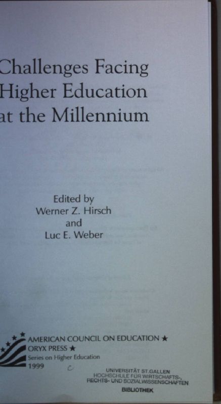Challenges Facing Higher Education at the Millennium
