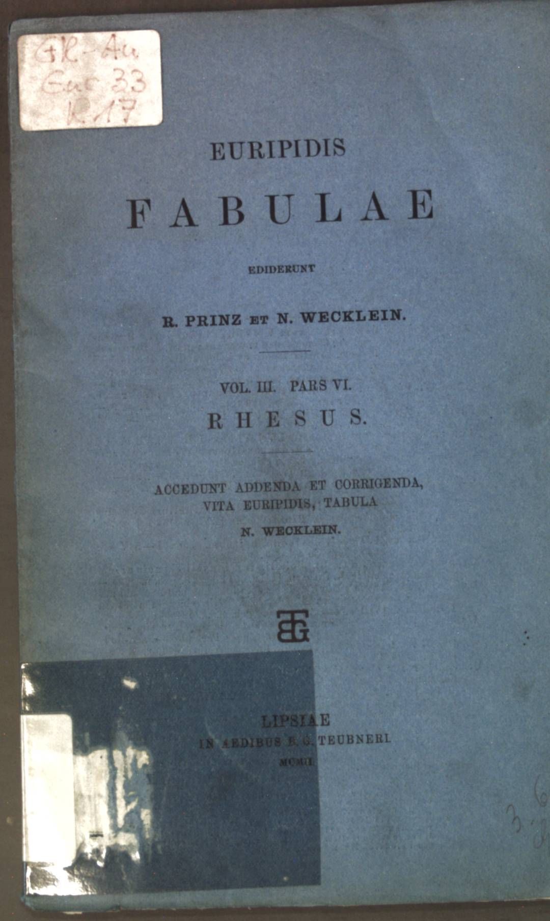 Euripidis: Fabulae