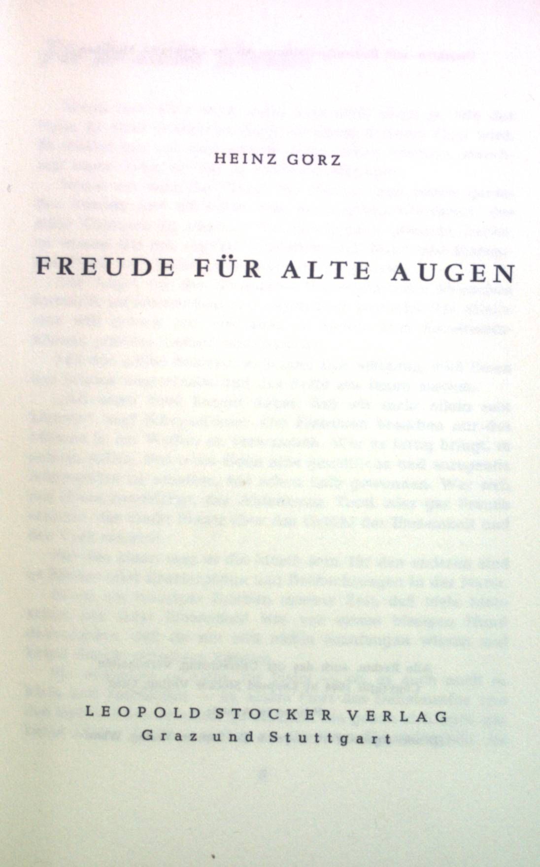 Freude für alte Augen