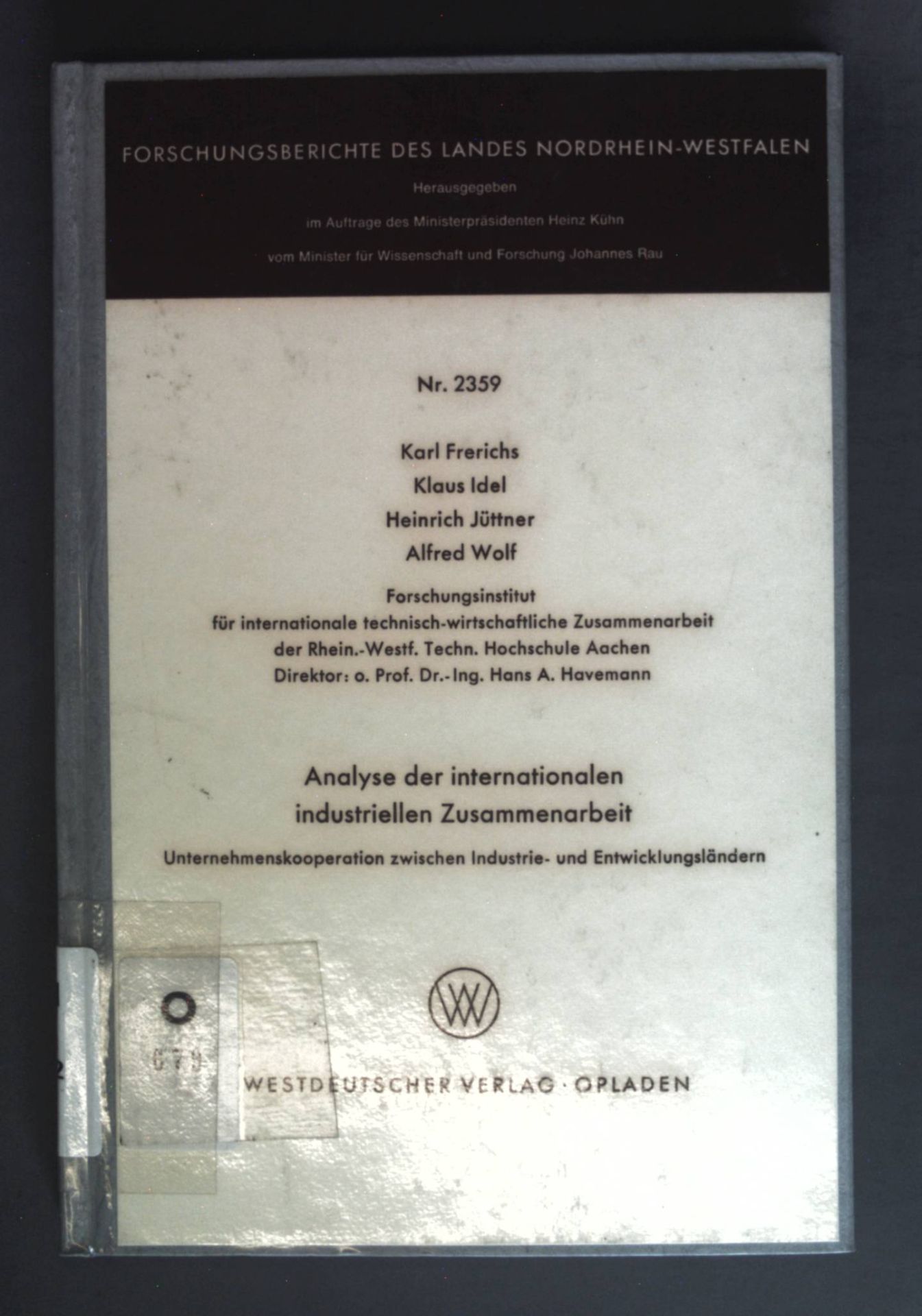 Analyse der internationalen industriellen Zusammenarbeit : Unternehmenskooperation zwischen Industrie- und Entwicklungsländern