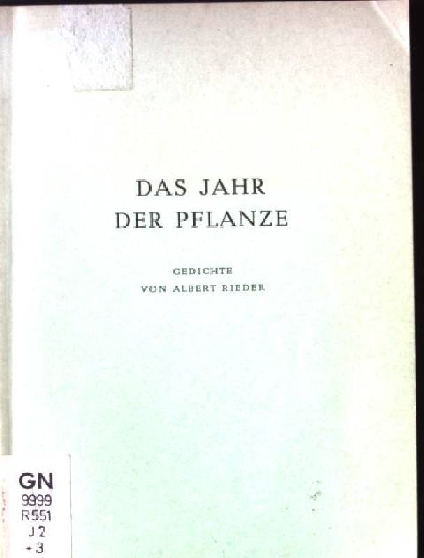 Das Jahr der Pflanze, Gedichte