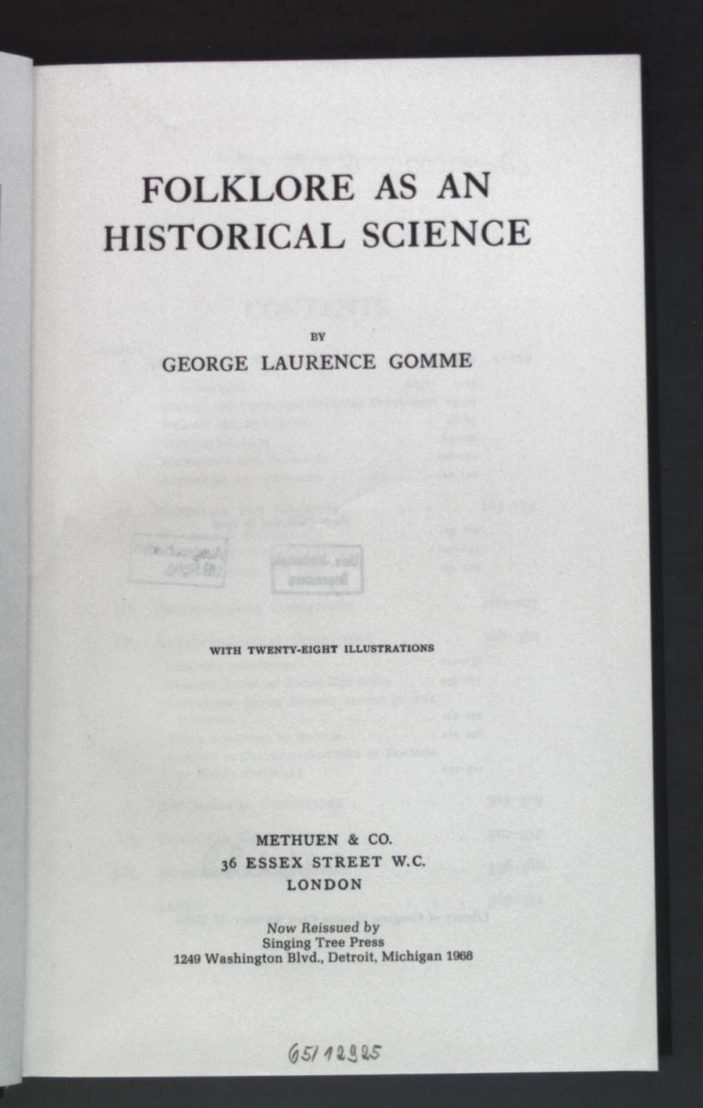 Folklore as an Historical Science