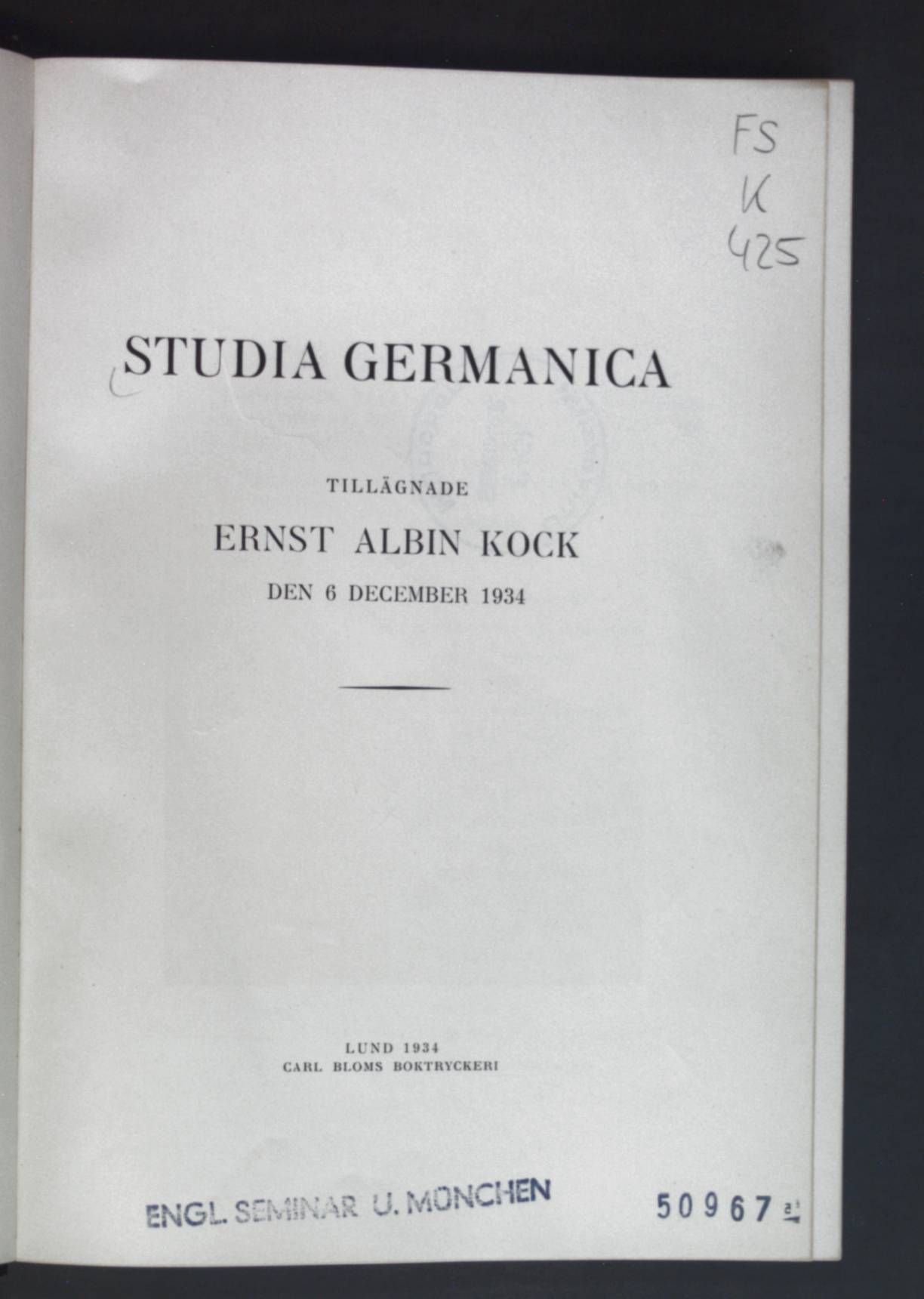 Studia Germanica