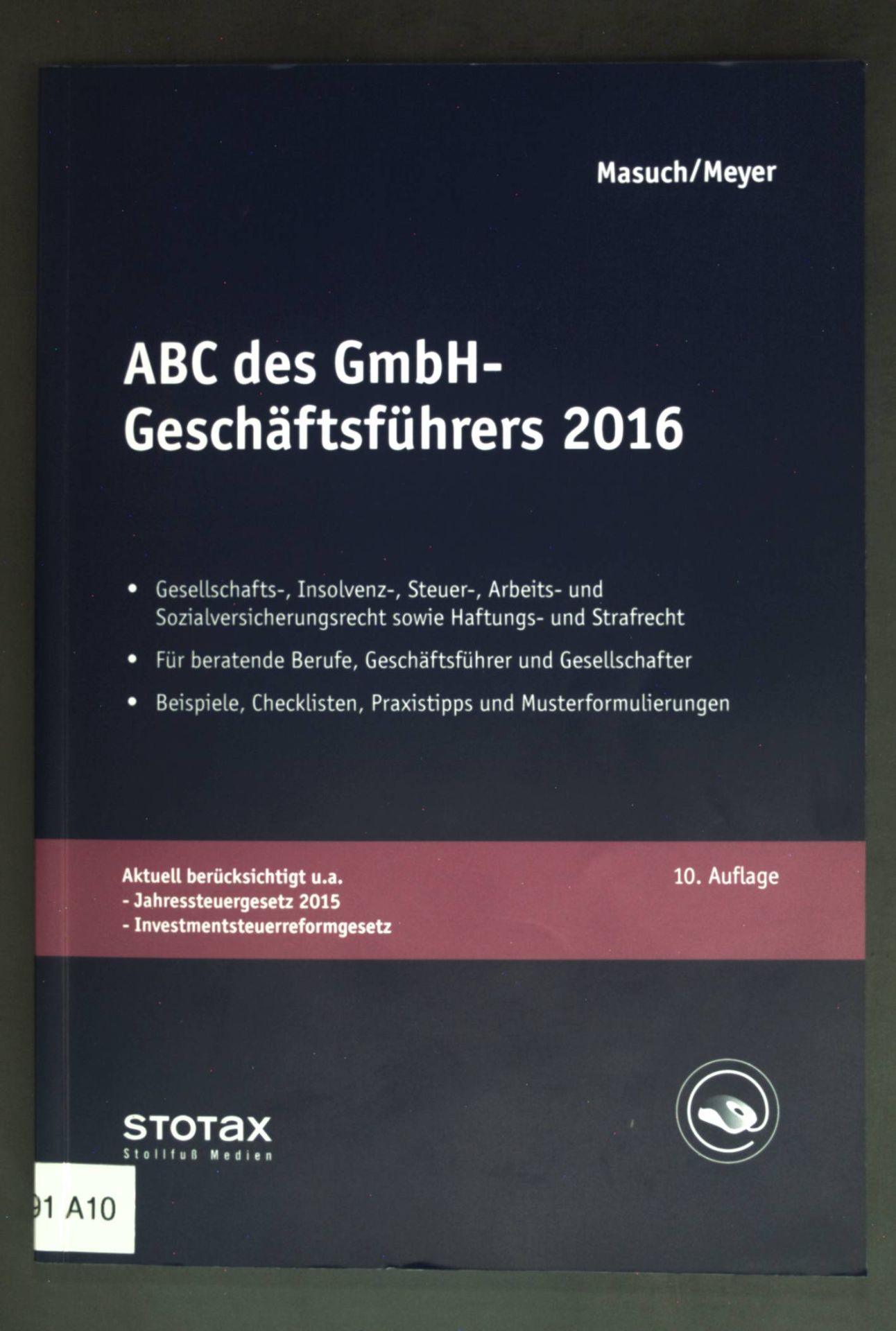 Jahressteuergesetz 2015 - in: ABC des GmbH-Geschäftsführers 2016