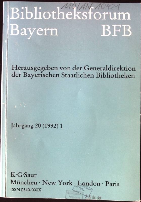 Thüringen, eine Bibliothekslandschaft im Wandel