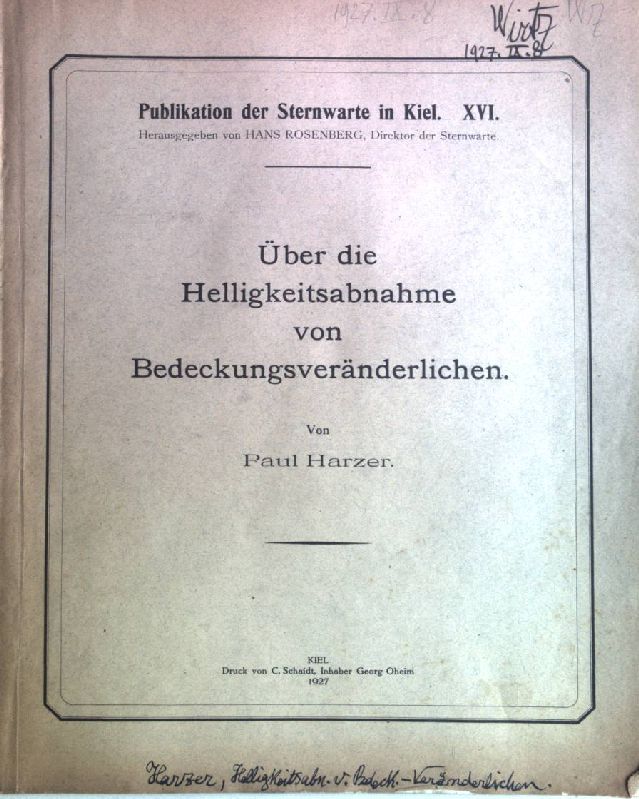 Über die Helligkeitsabnahme von Bedeckungsveränderlichen