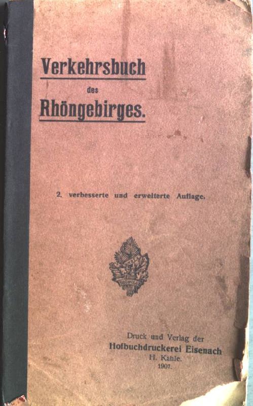 Verkehrsbuch des Rhöngebirges