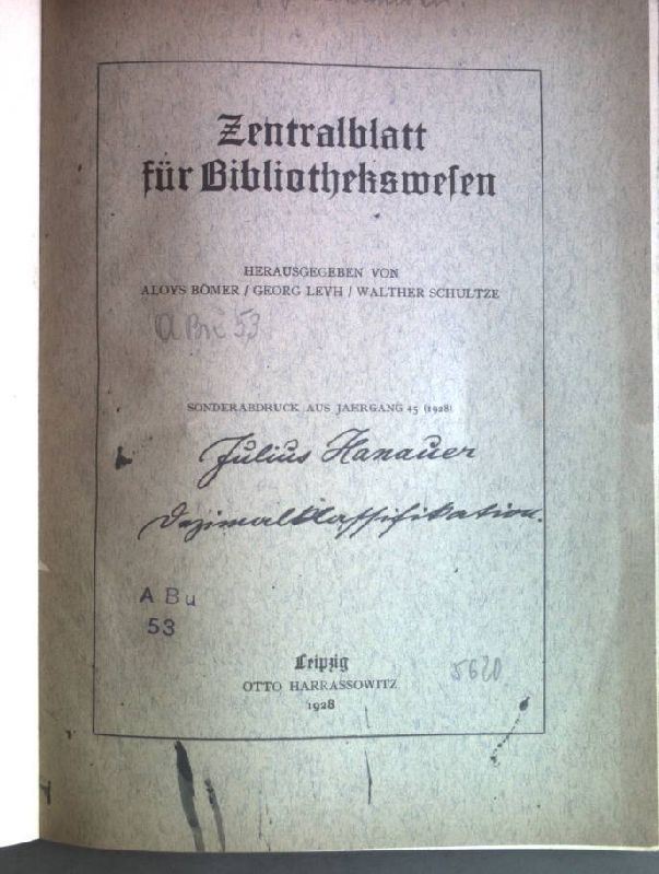 Zentralblatt für Bibliothekswesen