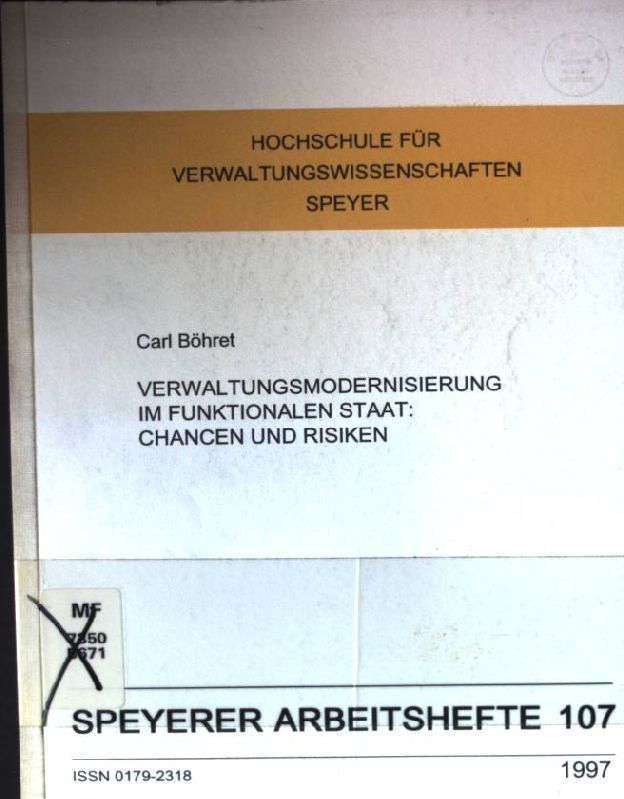 Verwaltungsmodernisierung im Funktionalen Staat: Chancen und Risiken