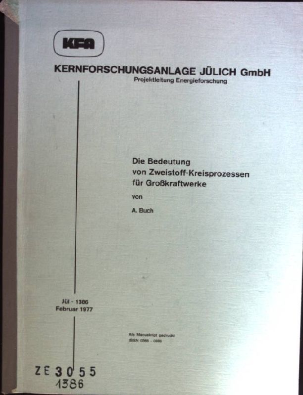 Die Bedeutung von Zweistoff-Kreisprozessen für Großkraftwerke