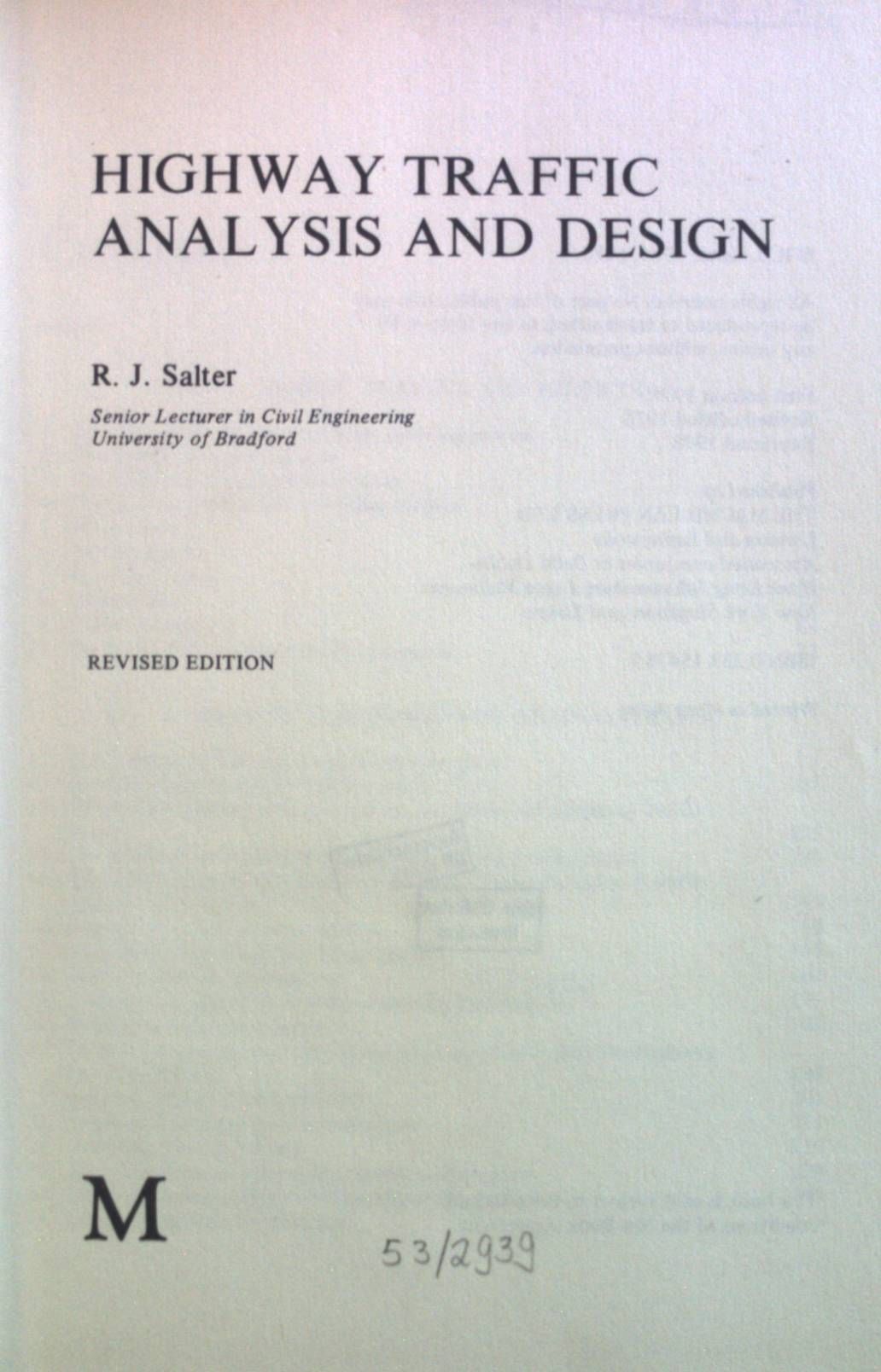 Highway Traffic Analysis and Design