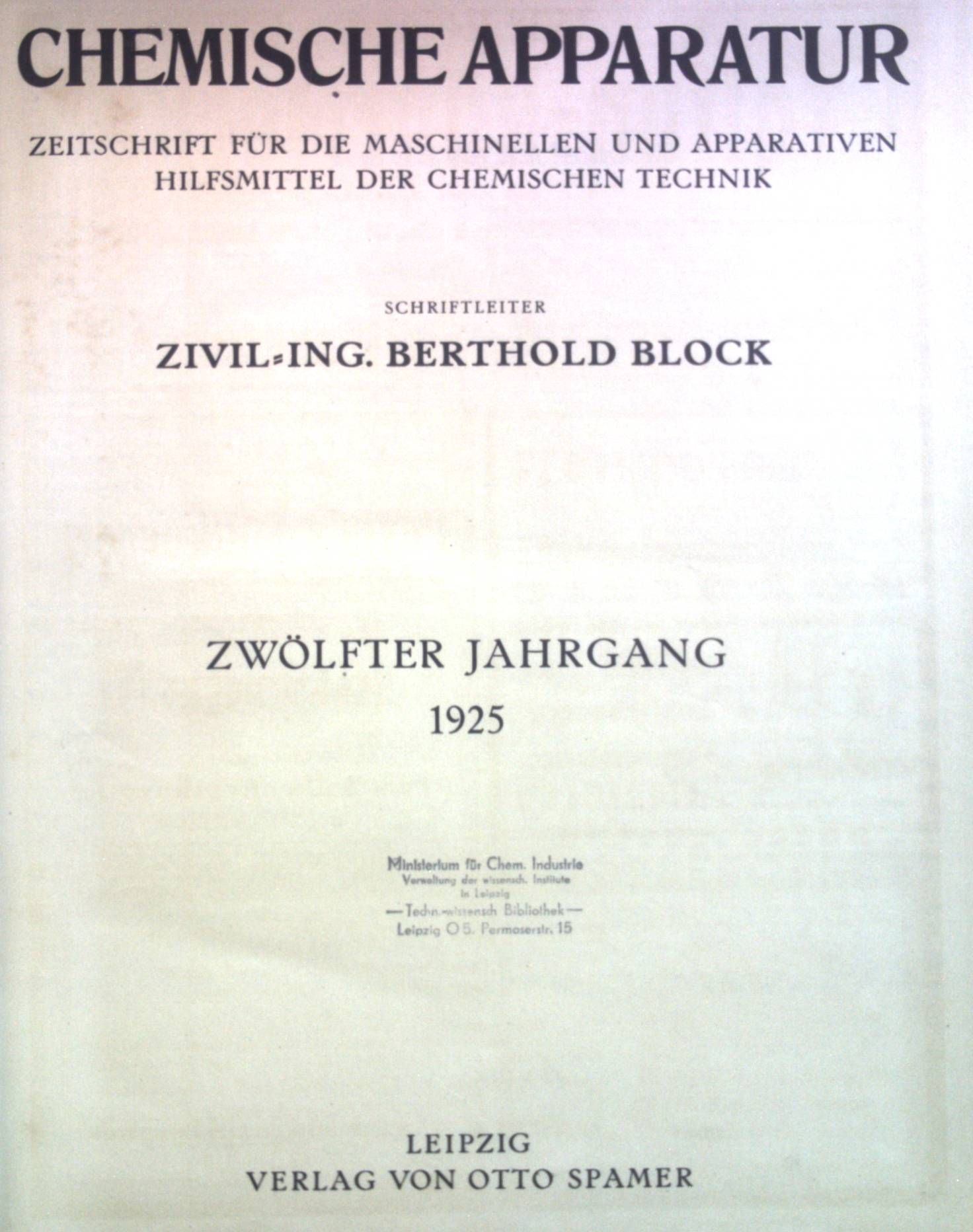Die Viskosekunstseide - in: Chemische Apparatur: Zeitschrift für die maschinellen und apparativen Hilfsmittel der chemischen Technik, Zwölfter Jahrgang