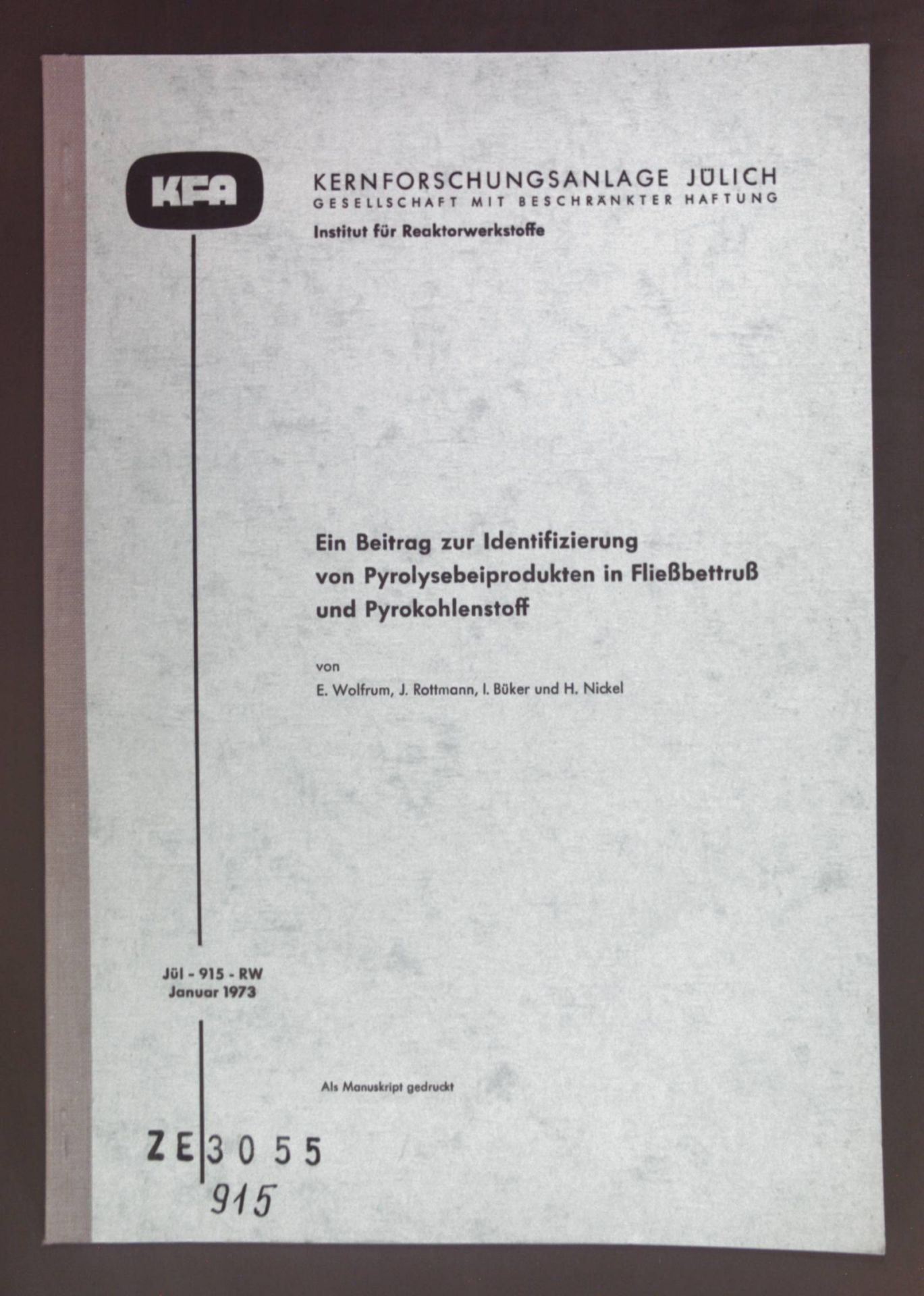 Ein Beitrag zur Identifizierung von Pyrolysebeiprodukten in Fließbettruß und Pyrokohlenstoff