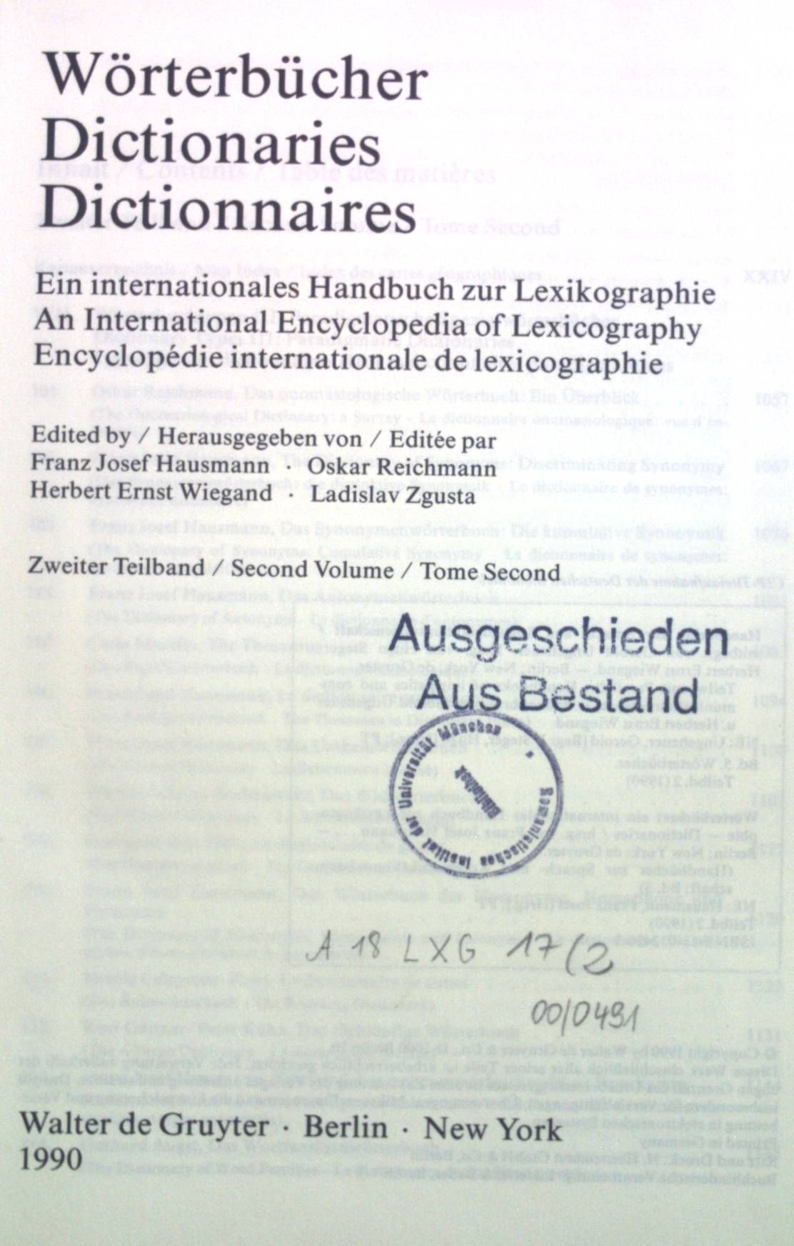 Dictionaries - Teilband. 2