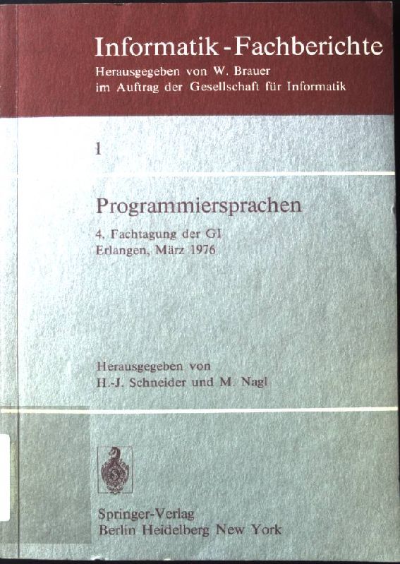 Programmiersprachen - Teil: 4. 1976., Erlangen, 8. - 10. März 1976