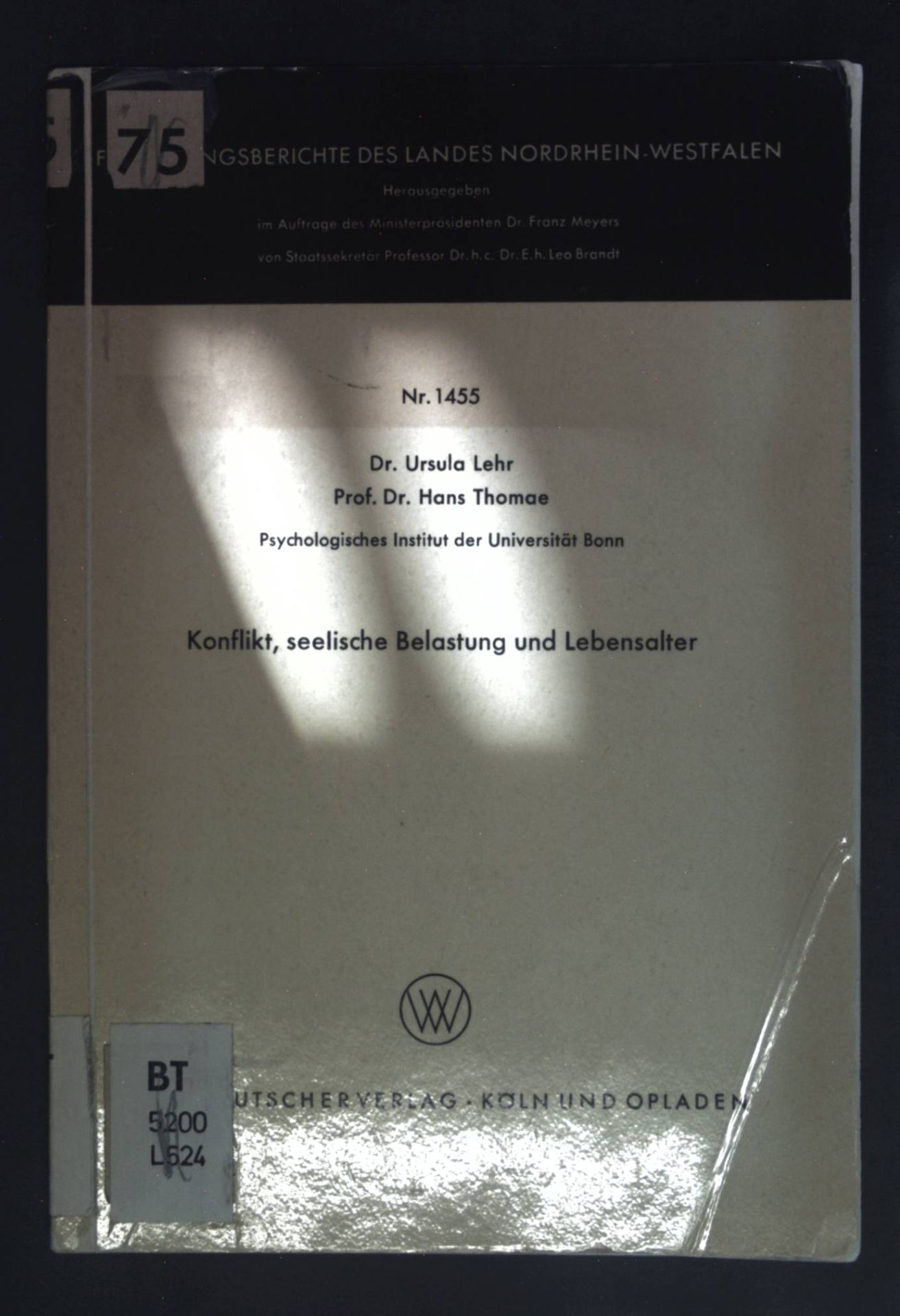 Konflikt, seelische Belastung und Lebensalter