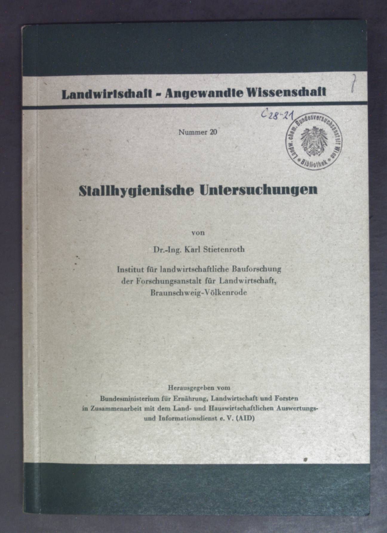 Stallhygienische Untersuchungen
