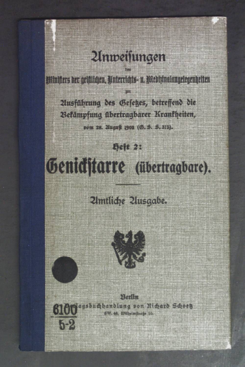 Genickstarre (übertragbare)